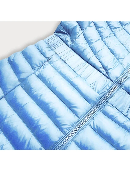 Světle modrá vypasovaná dámská bunda model 17182475 - LHD