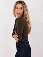 Tenká hnědá halenka s kašmírem (21818) Tenká hnědá halenka s kašmírem (21818)