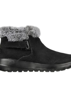 Skechers ON-THE-GO JOY FIRST GLANCE dámské zimní boty ze semišové kůže s umělou kožešinou černé (144041-BKGY) dámské