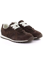 Dámské semišové hnědé kožené polobotky model 22068887 - VINCEZA Dámské semišové hnědé kožené polobotky model 22068887 - VINCEZA