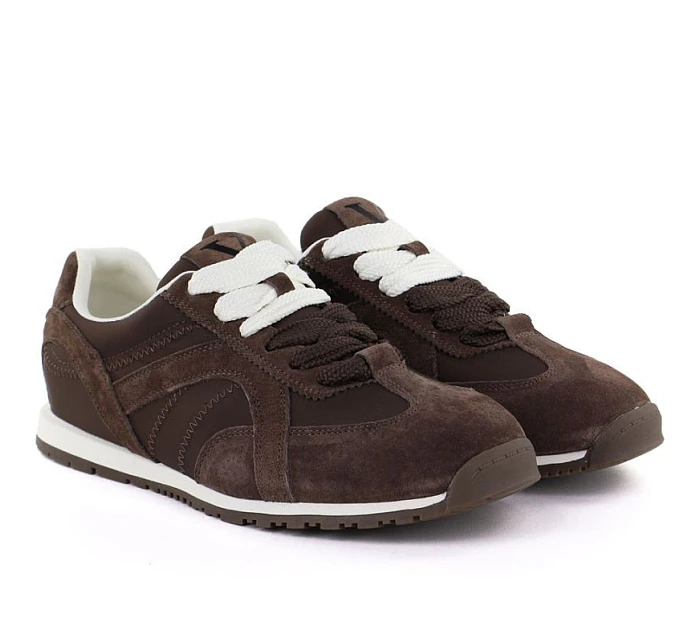 Dámské semišové hnědé kožené polobotky model 22068887 - VINCEZA Dámské semišové hnědé kožené polobotky model 22068887 - VINCEZA