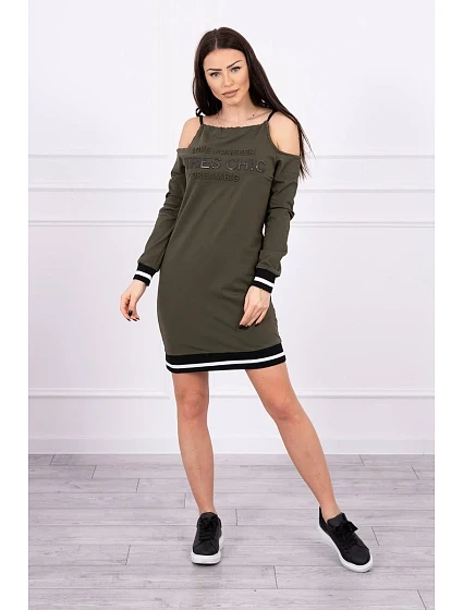 Kaki šaty Tres Chic