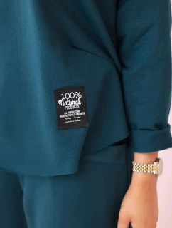 Bavlněná mikina kalhoty set námořní