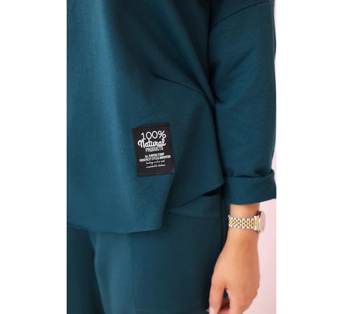 Bavlněná mikina kalhoty set námořní