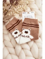 teplé ponožky s světle hnědé model 21643890 - Aura.via