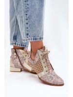 Kožené Kotníkové Boty model 21691375 - Maciejka Kožené Kotníkové Boty model 21691375 - Maciejka