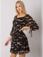 Šaty LC SK 22K 3040.19P černá a béžová