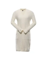 Dlouhý dámský svetr nax NAX HOXA creme Dlouhý dámský svetr nax NAX HOXA creme