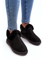 Černé dámské nízké boty do sněhu Pilani s kožíškem