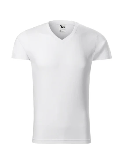 Slim Fit V-neck tričko pánské bílá Slim Fit V-neck tričko pánské bílá