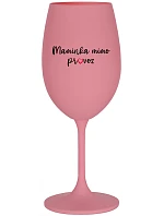 MAMINKA MIMO PROVOZ - růžová sklenice na víno 350 ml MAMINKA MIMO PROVOZ - růžová sklenice na víno 350 ml