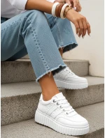 Dámské tenisky na platformě bílé FashionStreet ZY1394