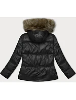 Černá dámská bunda se střihem model 21246826 - S'WEST Černá dámská bunda se střihem model 21246826 - S'WEST
