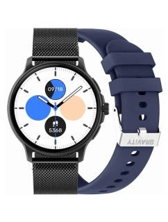 Dámské chytré hodinky GRAVITY GT12-2 Navy Blue Silicone Strap + Black Bracelet