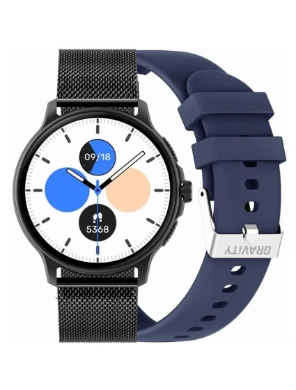 Dámské chytré hodinky GRAVITY GT12-2 Navy Blue Silicone Strap + Black Bracelet Dámské chytré hodinky GRAVITY GT12-2 Navy Blue Silicone Strap + Black Bracelet