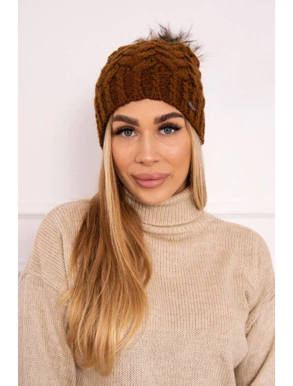 Fleecová čepice Daria K217 světle hnědá