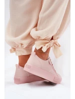 Dámské Tenisky Na Platformě Z Eko Kůže Big Star RR274A294 Růžové Dámské Tenisky Na Platformě Z Eko Kůže Big Star RR274A294 Růžové