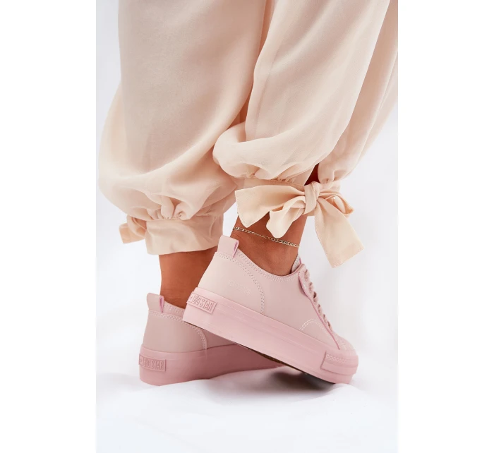 Dámské Tenisky Na Platformě Z Eko Kůže Big Star RR274A294 Růžové Dámské Tenisky Na Platformě Z Eko Kůže Big Star RR274A294 Růžové