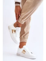 Klasické sportovní boty bílé a zlaté Follow Me Klasické sportovní boty bílé a zlaté Follow Me