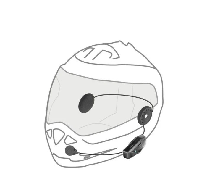 Interkom pro motocykly INTERPHONE U-COM 7R, sada pro 1 helmu