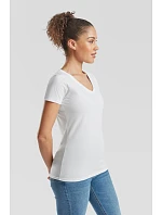 Fruit of the Loom Lady-Fit Valueweight V-Neck T Dámské tričko s výstřihem do V 16.1398 white Fruit of the Loom Lady-Fit Valueweight V-Neck T Dámské tričko s výstřihem do V 16.1398 white
