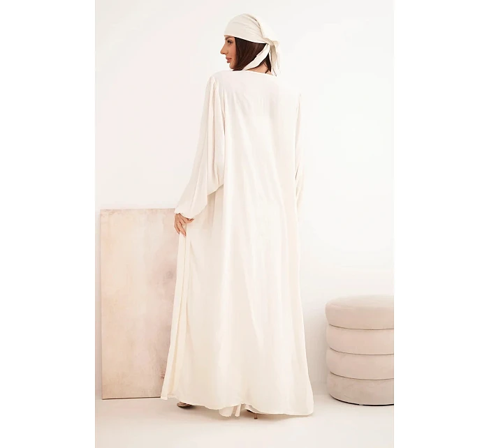 Dámský viskózový 4dílný komplet v boho stylu světle béžový