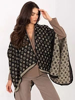 Pončo AT PN 7661.89 černé a béžové