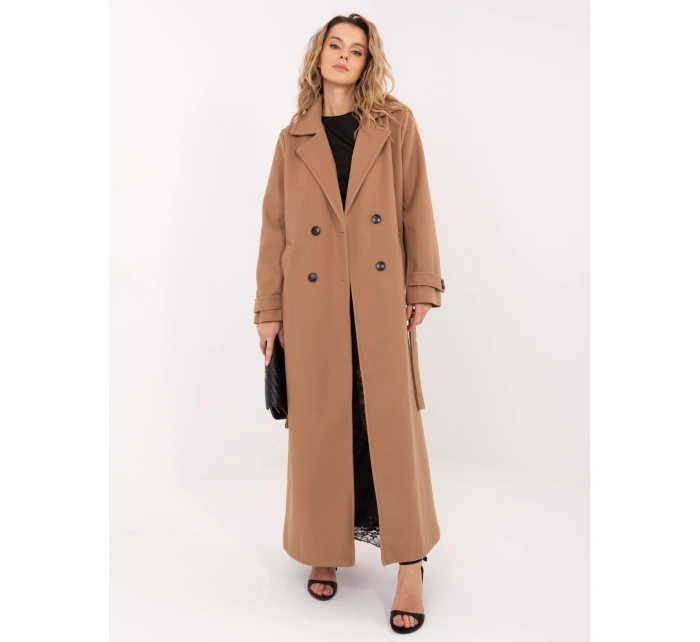 Płaszcz IT PL model 21755239 camelowy - FPrice Płaszcz IT PL model 21755239 camelowy - FPrice