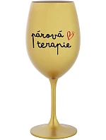 PÁROVÁ TERAPIE - zlatá sklenice na víno 350 ml PÁROVÁ TERAPIE - zlatá sklenice na víno 350 ml