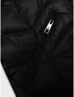 Černá dámská prošívaná bunda pro přechodné období s kapucí Glakate (LU-2202) Černá dámská prošívaná bunda pro přechodné období s kapucí Glakate (LU-2202)