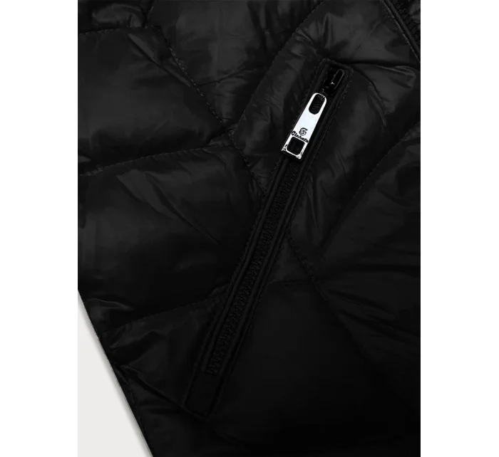 Černá dámská prošívaná bunda pro přechodné období s kapucí Glakate (LU-2202) Černá dámská prošívaná bunda pro přechodné období s kapucí Glakate (LU-2202)