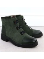 Dámské semišové zateplené boty zelené M.Daszynski SA252-4 Dámské semišové zateplené boty zelené M.Daszynski SA252-4