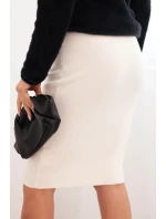 Dámská sukně z elastického viskózového úpletu ecru Dámská sukně z elastického viskózového úpletu ecru