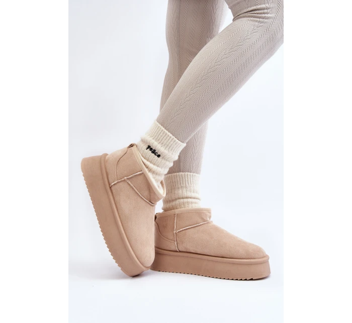 Dámské Sněhule Na Podrážce Beige model 21645981 - Boto Dámské Sněhule Na Podrážce Beige model 21645981 - Boto