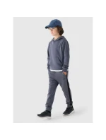 Chlapecká nepruhovaná mikina s kapucí 4F Junior 4FJWMM00TSWSM1292-25S