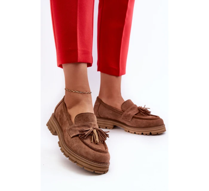 Semišové Dámské Mokasíny S Hnědé model 21660938 - Zazoo
