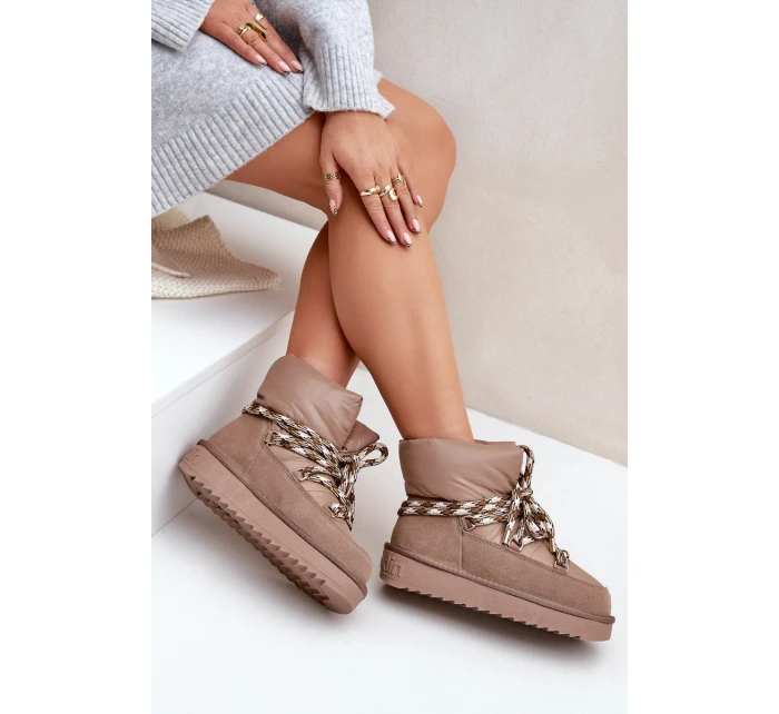 Semišové Sněhule Dámské S   Taupe model 21679986 - D.Franklin