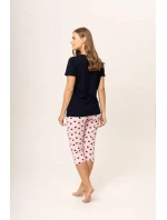 Dámské pyžamo 135/256 tm. modré s růžovou - Karol