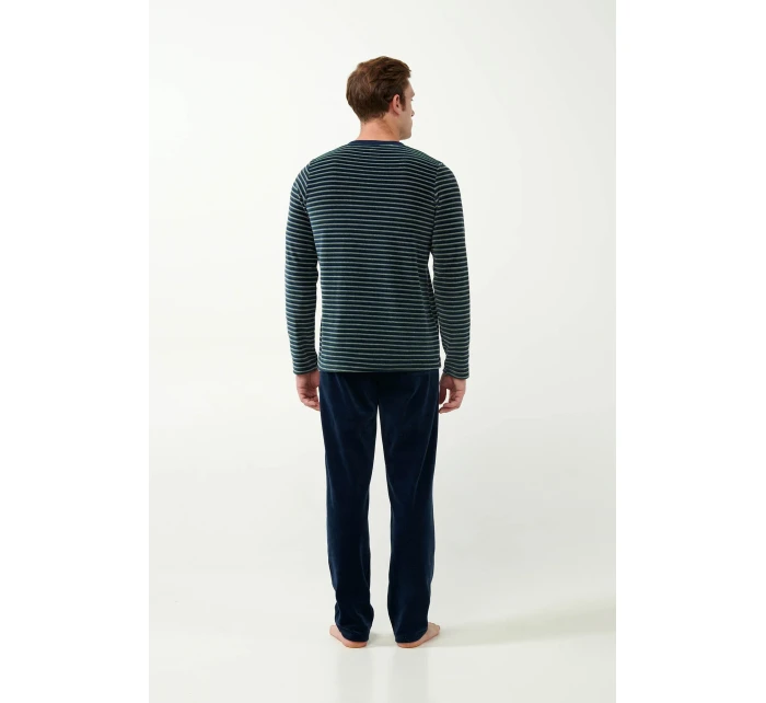 Vamp - Sametové pruhované pyžamo 21713 - Vamp Vamp - Sametové pruhované pyžamo 21713 - Vamp