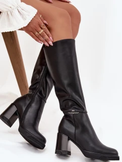 Kozačky na podpatku  model 219586 Step in style