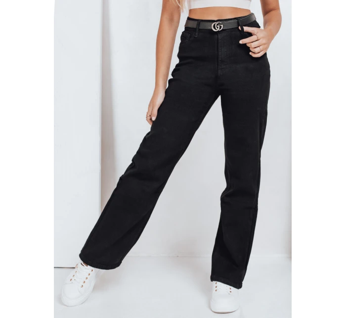 Dámské široké džíny černé model 21992488 - Dstreet Dámské široké džíny černé model 21992488 - Dstreet