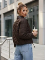 Kurtka przejściowa damska pikowana brązowa model 22025093 - FashionStreet Kurtka przejściowa damska pikowana brązowa model 22025093 - FashionStreet