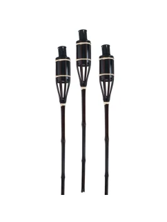 BAMBUSOVÁ POCHODEŇ 60 CM 3KS ČERNÁ