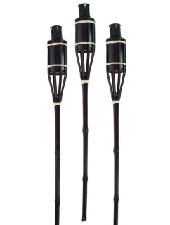 BAMBUSOVÁ POCHODEŇ 60 CM 3KS ČERNÁ