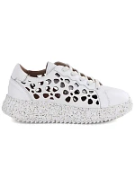 Dámské kožené boty na platformě bílé Artiker 56C1167 Dámské kožené boty na platformě bílé Artiker 56C1167