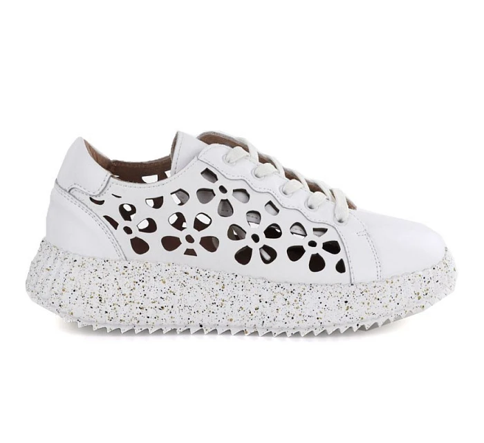 Dámské kožené boty na platformě bílé Artiker 56C1167 Dámské kožené boty na platformě bílé Artiker 56C1167