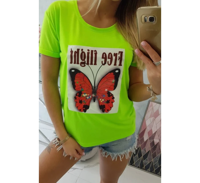 Zelená neonová halenka Free Flight