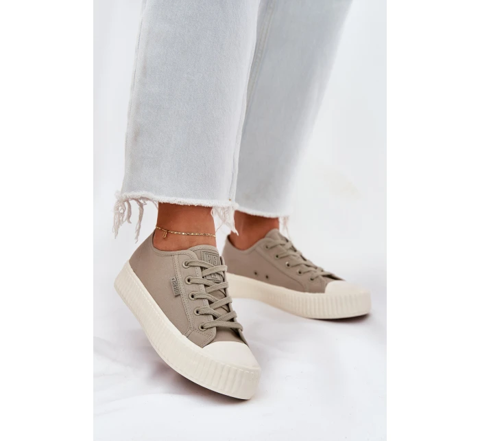 Dámské Textilní Tenisky Na Platformě Big Star RR274779 Šedé