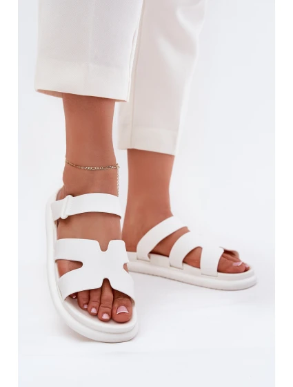 Gumové Dámské Pantofle S Páskem Bílé Tavirae Gumové Dámské Pantofle S Páskem Bílé Tavirae