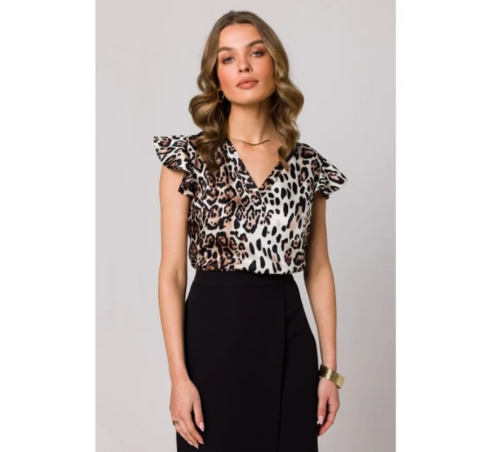 S344 Halenka s nařasenými rukávy - model 2